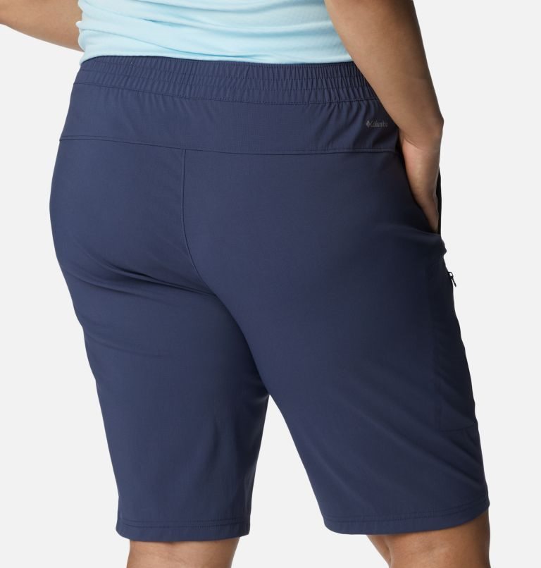 Women's Columbia On The Go Long Shorts Navy | Plus Size CA-O8C5L